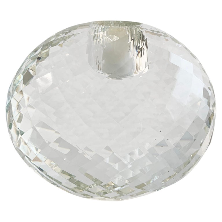 Large Modern Candle Holder, Art Glass, Crystal Sphere by Veritas Home