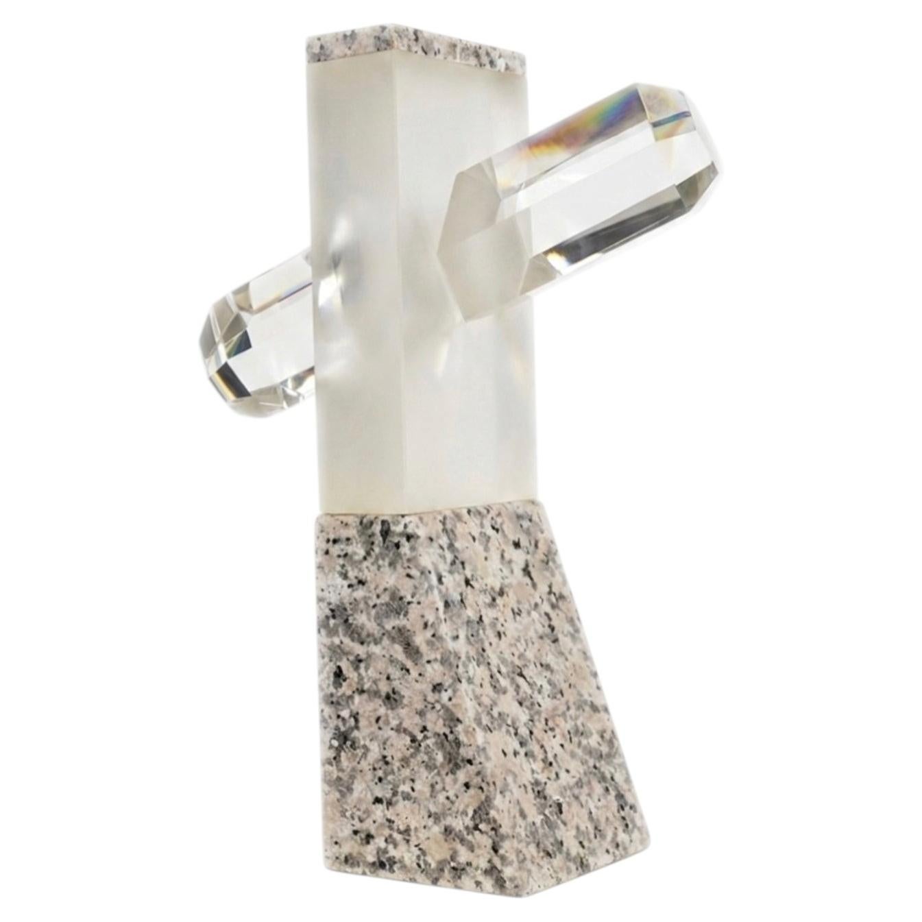 Contemporary Art Glass & Granite Sculpture by Kit Karbler & Michael David