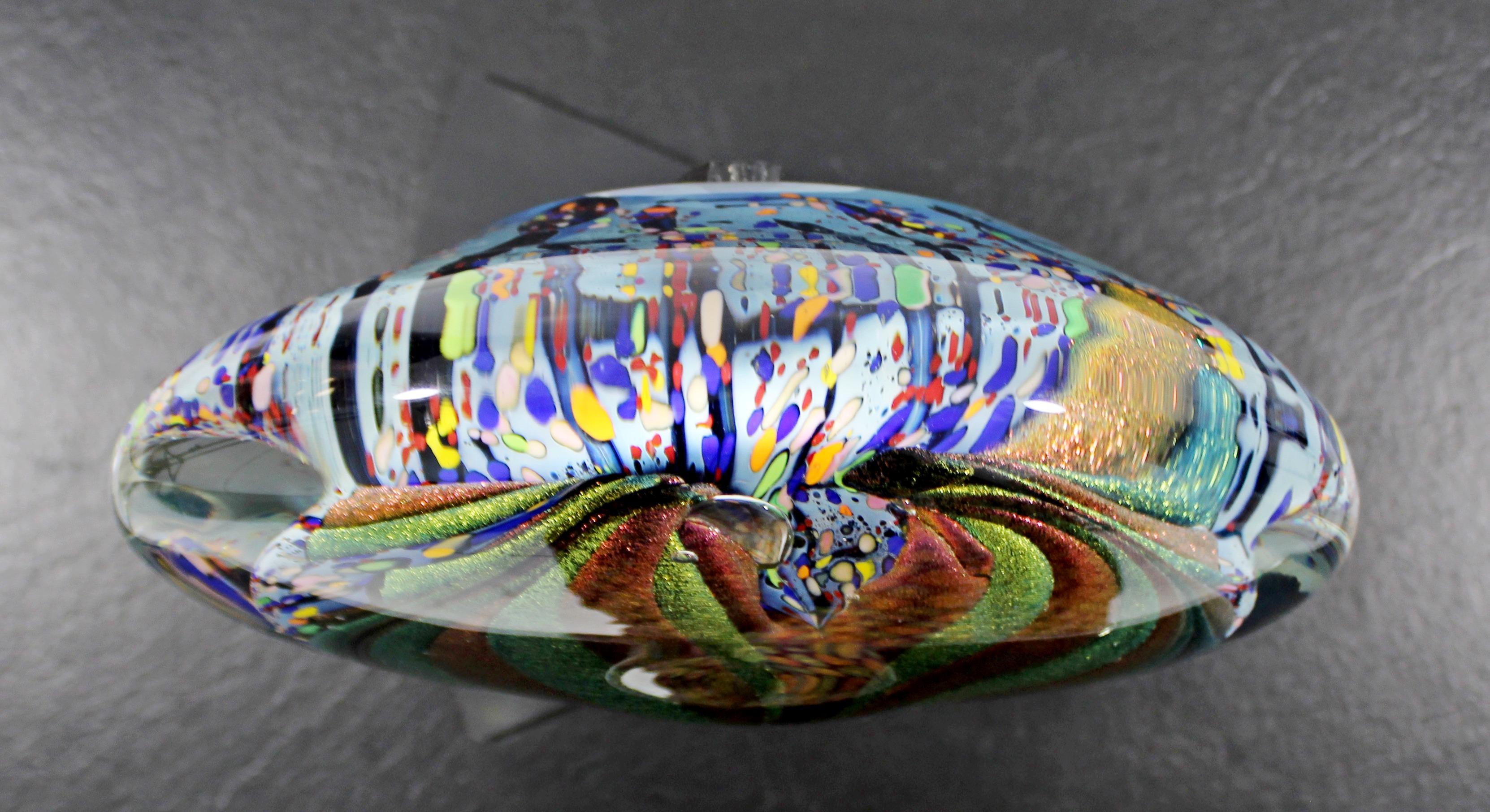 Contemporary Art Glass on Base Table Sculpture Signed Dated Rollin Karg, 2002 5