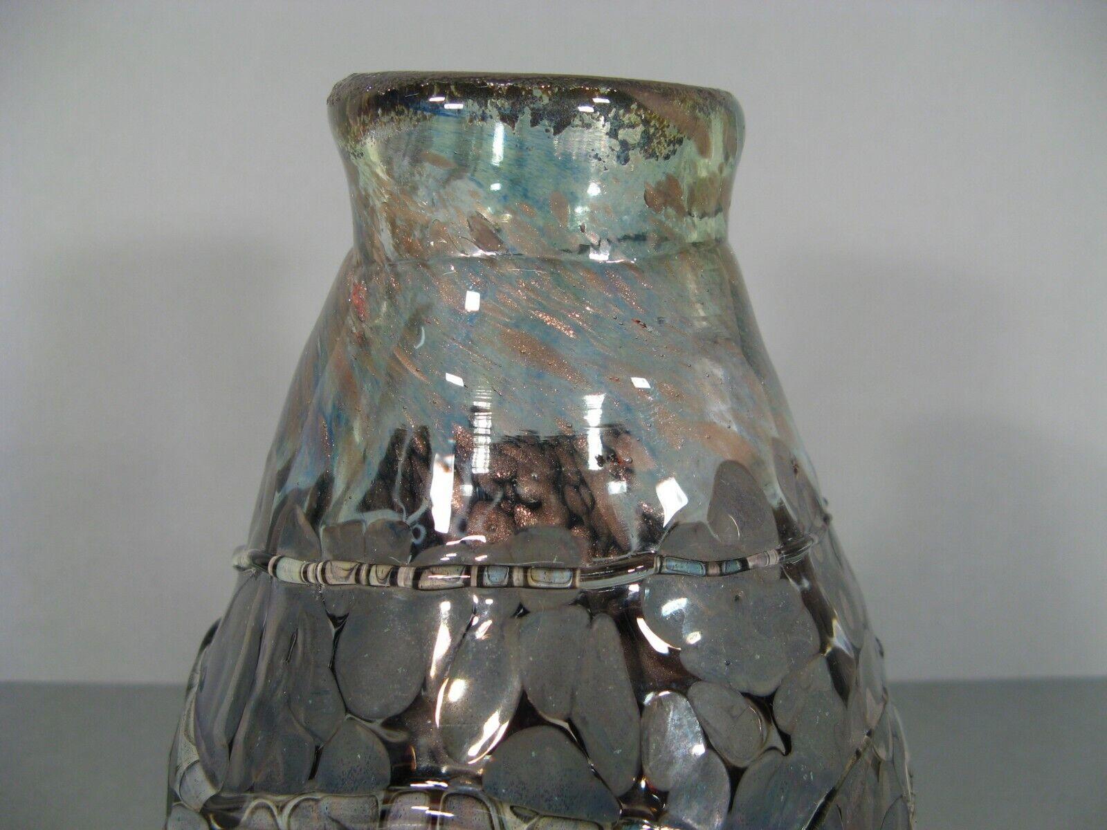 Contemporary Art Glass Vase by Daniel Baroy (1988) - 1Y114 In Good Condition In Bordeaux, FR