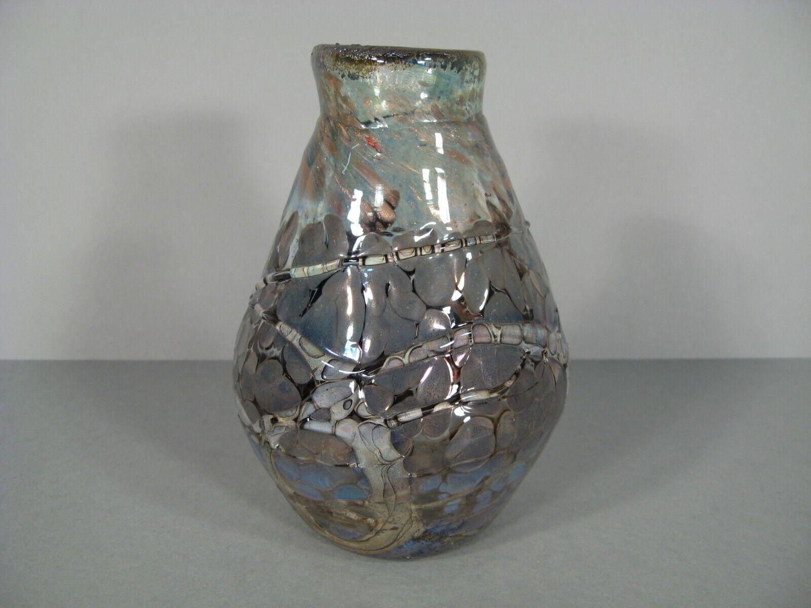 Contemporary Art Glass Vase by Daniel Baroy (1988) - 1Y114 1