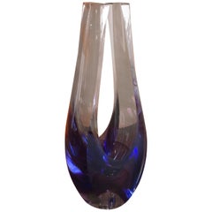 Used Contemporary Art Glass Vase / Sculpture by Kit Karbler & Michael David