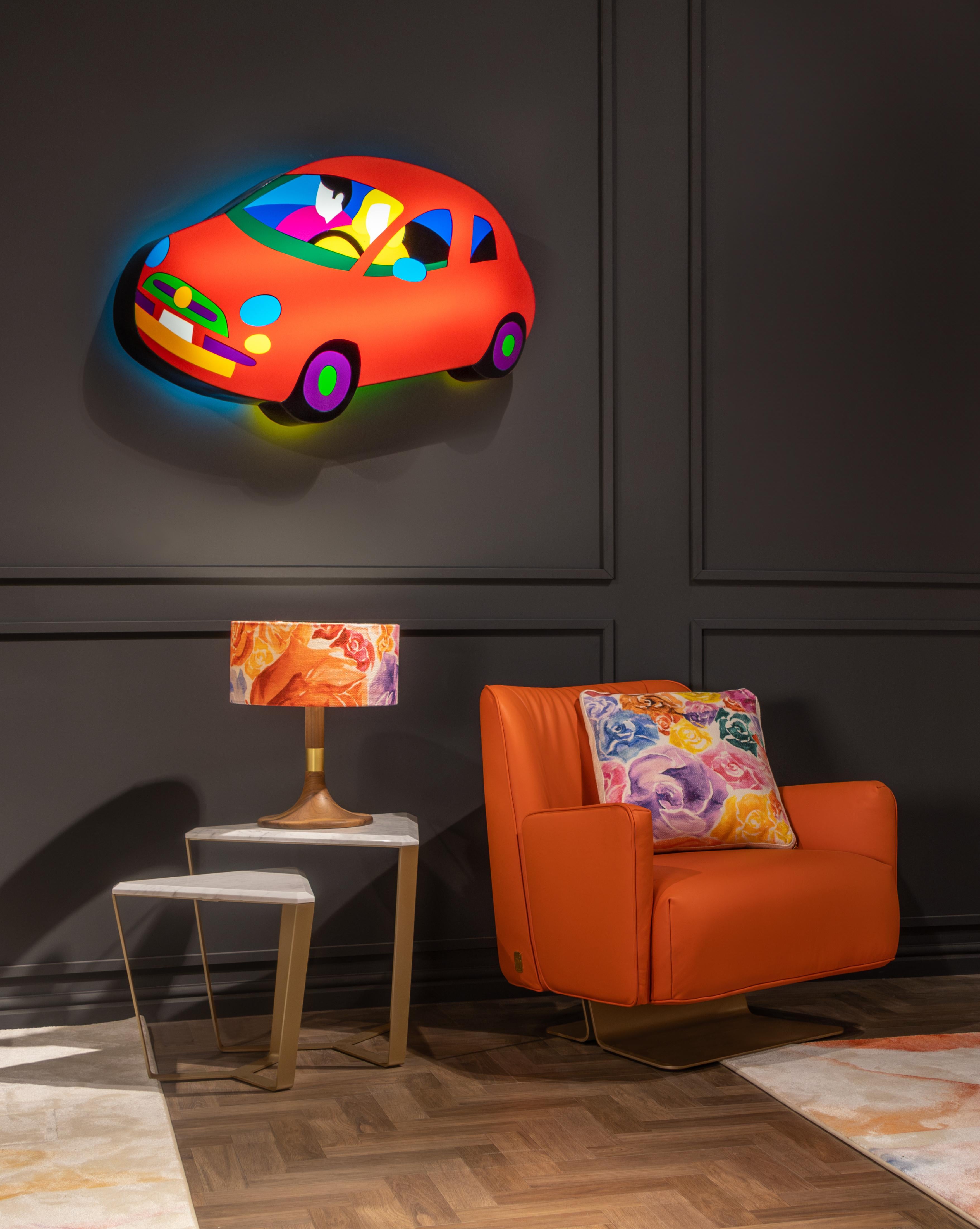 Other Contemporary Art Lighting Sculpture - Fiat 500 by Marco Lodola For Sale