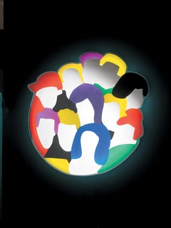 Scultura luminosa d'arte contemporanea - Il Volto Degli Altri di Marco Lodola