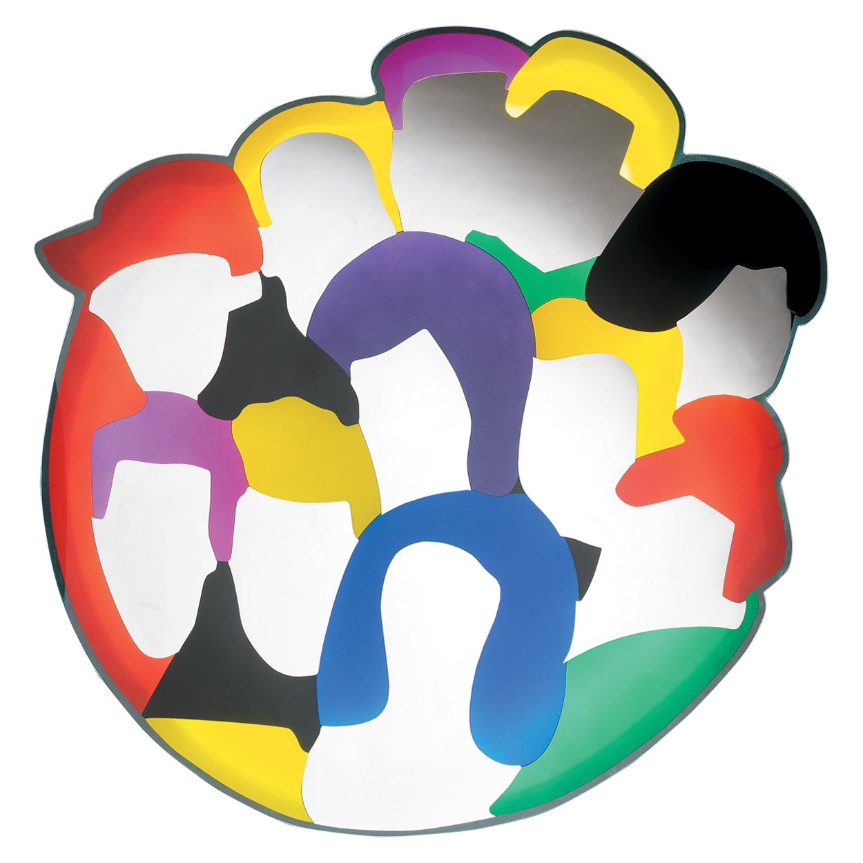 Art Contemporary Lighting Sculpture - Il Volto Degli Altri by Marco Lodola