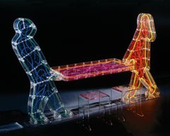 Scultura luminosa d'arte contemporanea - Litighello di Marco Lodola