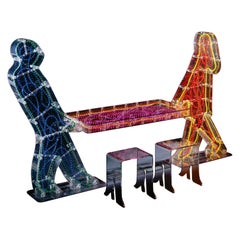 Scultura luminosa d'arte contemporanea - Litighello di Marco Lodola