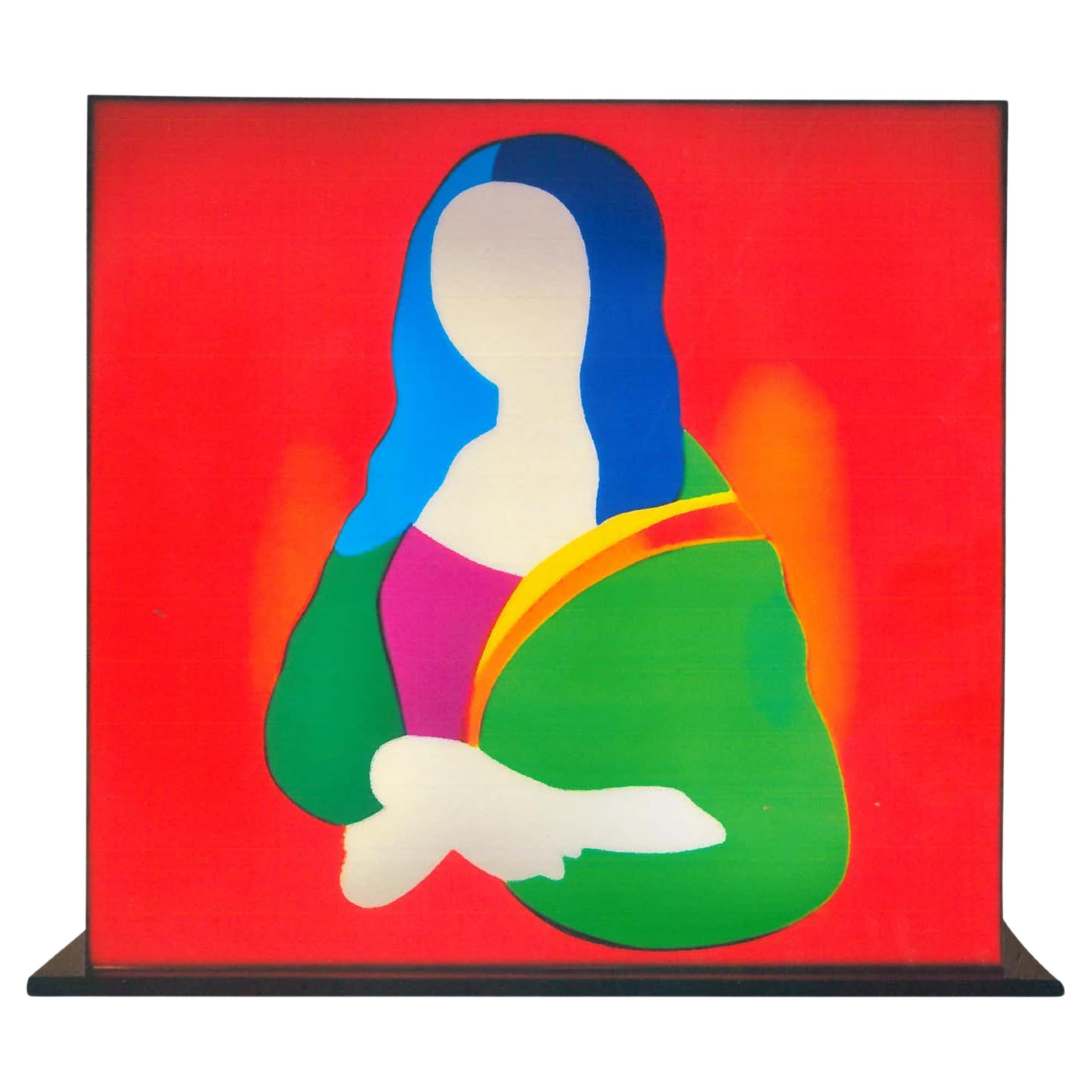 Contemporary Art Lighting Sculpture - Mona Lisa by Marco Lodola For Sale