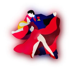 Contemporary Art Lighting Sculpture - Valzer by Marco Lodola