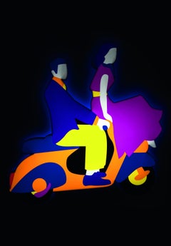 Scultura luminosa Pop-Art - Vacanze Romane di Marco Lodola