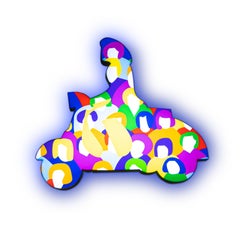 Contemporary Art Lighting Sculpture - Vespa Dior by Marco Lodola