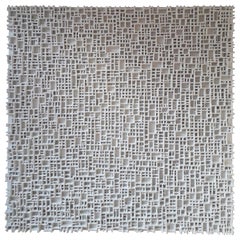 Contemporary Art, Minimal and Zero Art, Acrylic Fiber Weave Sculpture White