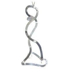 Contemporary Art Nouveau Abstract Organic Silver & Gemstone Pendant
