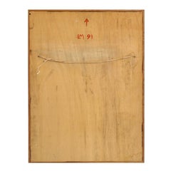 Pittura d'arte contemporanea, datata e firmata "LM 91".