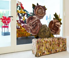 Pouf d'arte contemporanea - Rosa di San Pietroburgo di Carla Tolomeo