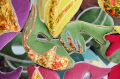 Contemporary Art Pouf - Saudade by Carla Tolomeo