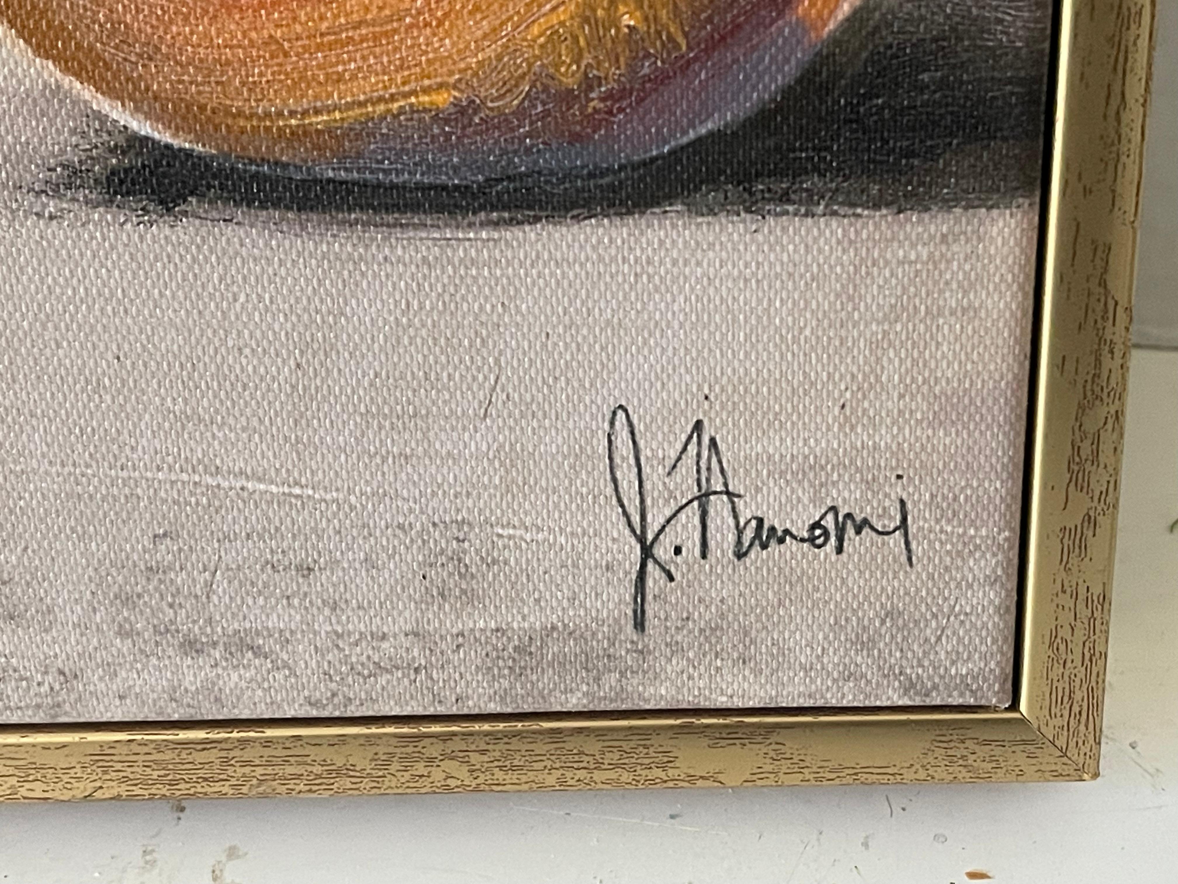 Pintura de Arte Contemporáneo Bodegón Firmado J Manomi en Bueno estado para la venta en Boca Raton, FL