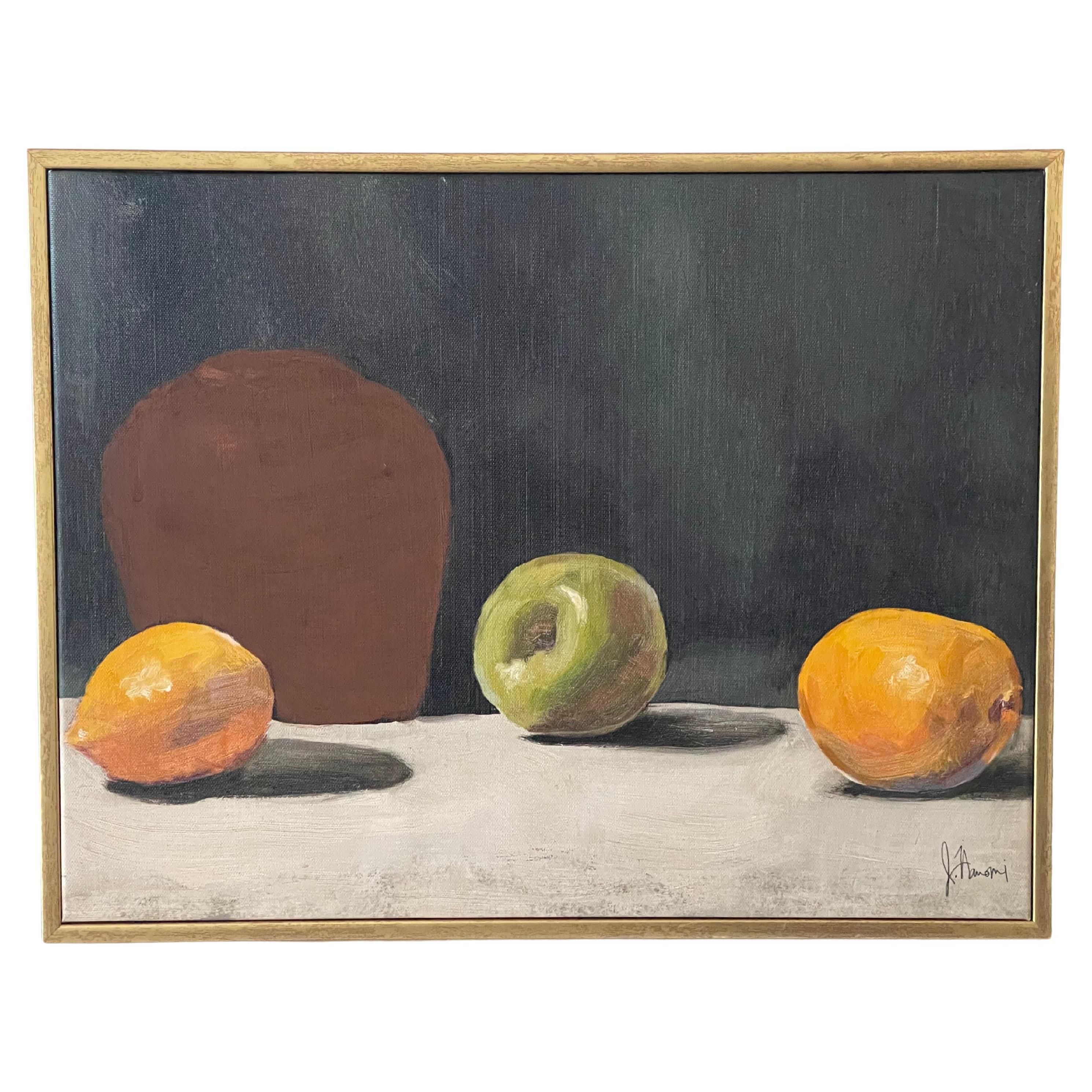 Contemporary Art Still Life Painting Signed J Manomi