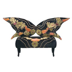 Contemporary Art The Butterfly Sofa in Silk Velvet by Carla Tolomeo