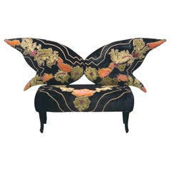 Contemporary Art The Butterfly Sofa in Silk Velvet by Carla Tolomeo