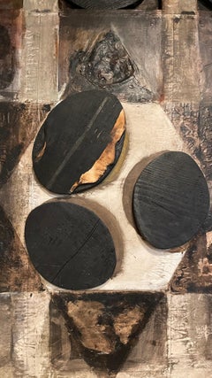 Bruno Ceccobelli "Tris in bis" Mixed Media, 1989, Italy. Contemporany Art