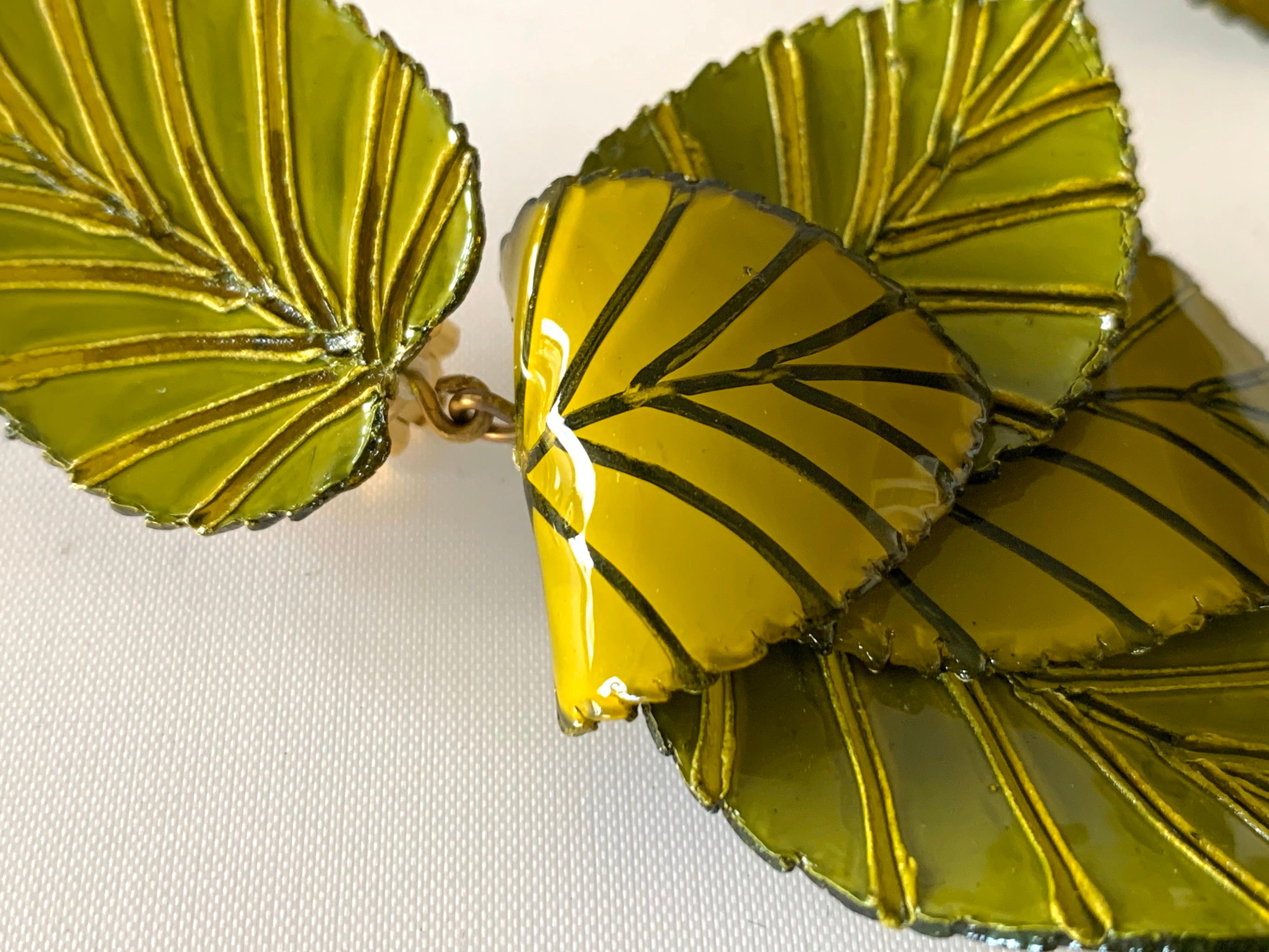 Contemporary Artisan Leaf Statement Earrings 1