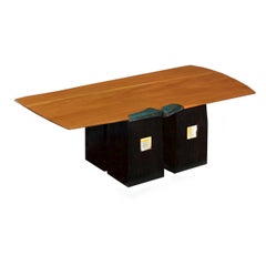 Contemporary Artisan Made Modern Coffee Table over Black Legs, circa 1997