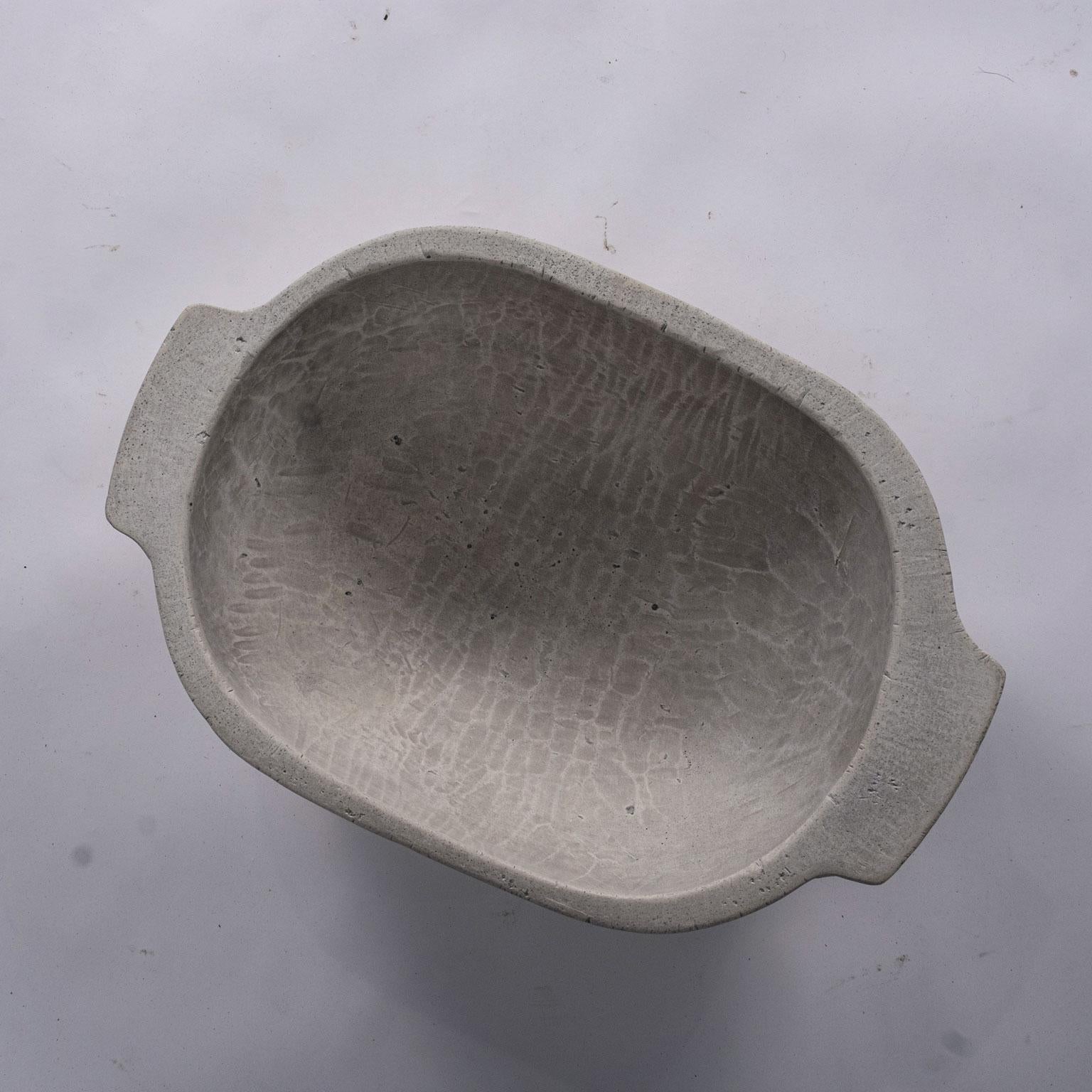 English Contemporary Artisan Oolitic Limestone Bowl For Sale