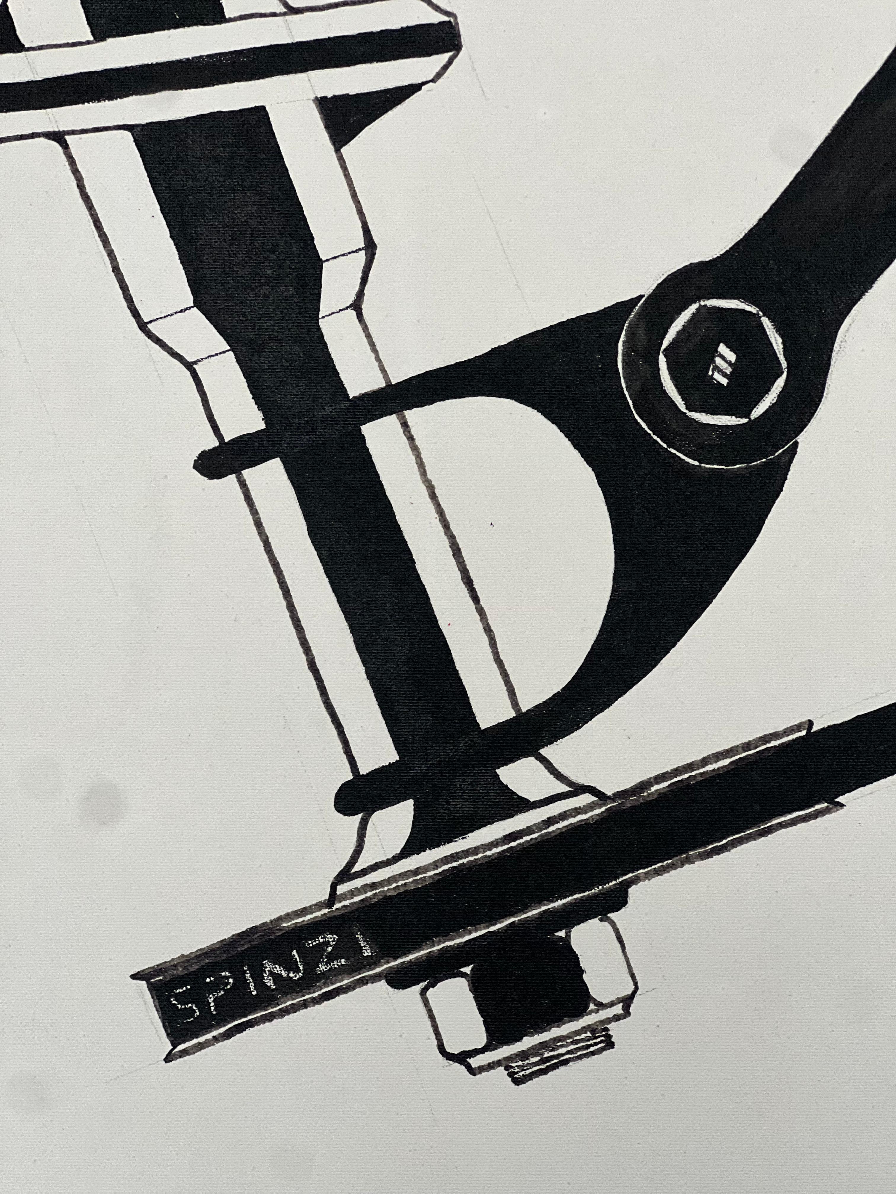 Arcrilico su tela 'Emozioni meccaniche' di Spinzi Milano - Pittura moderna in vendita 4