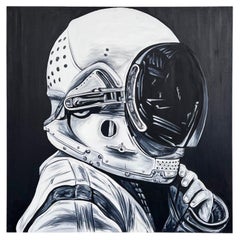 Contemporary Artwork - Astronaut - Cosmonaut black and white