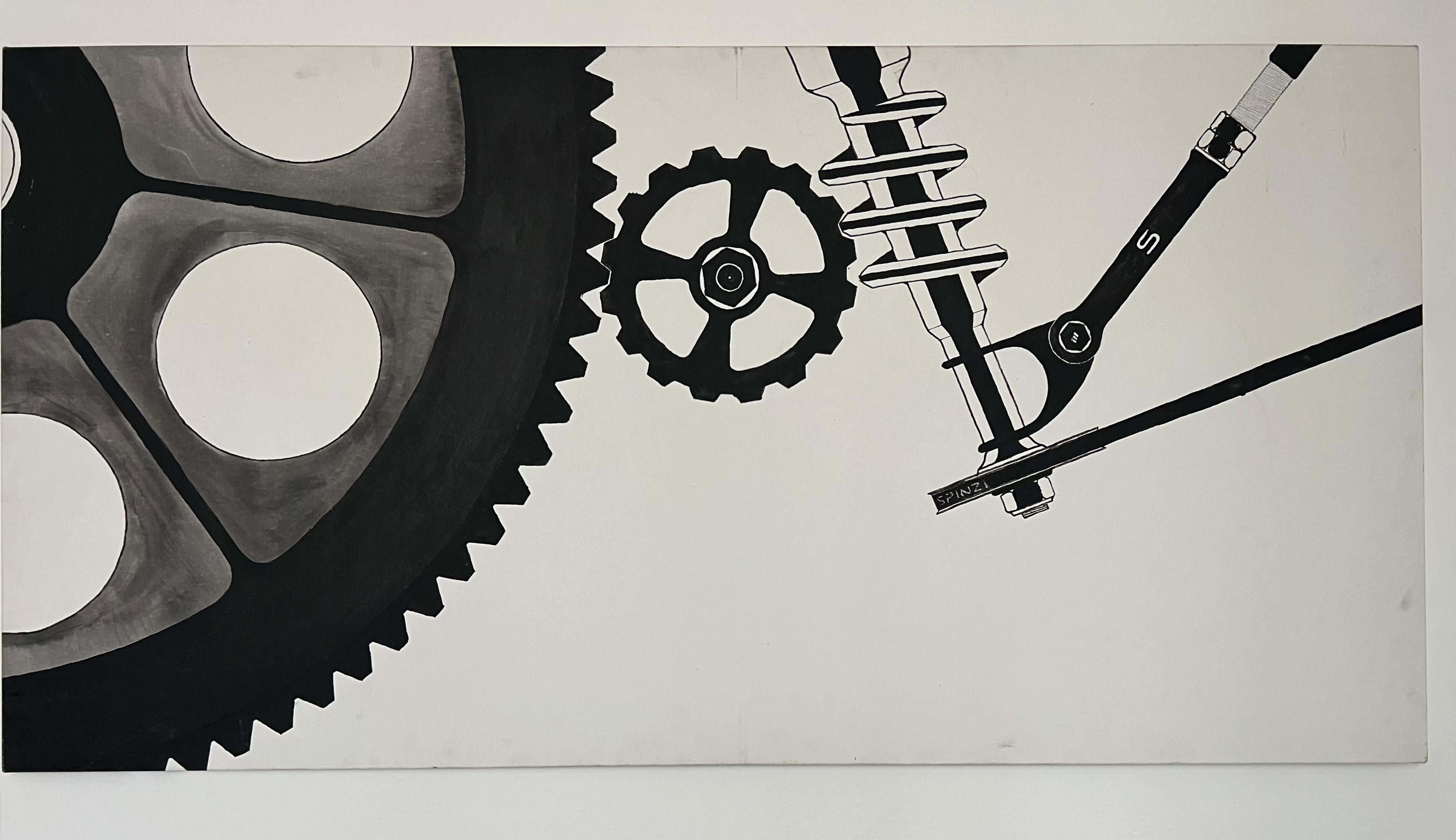 XXI secolo e contemporaneo Arcrilico su tela 'Emozioni meccaniche' di Spinzi Milano - Pittura moderna in vendita
