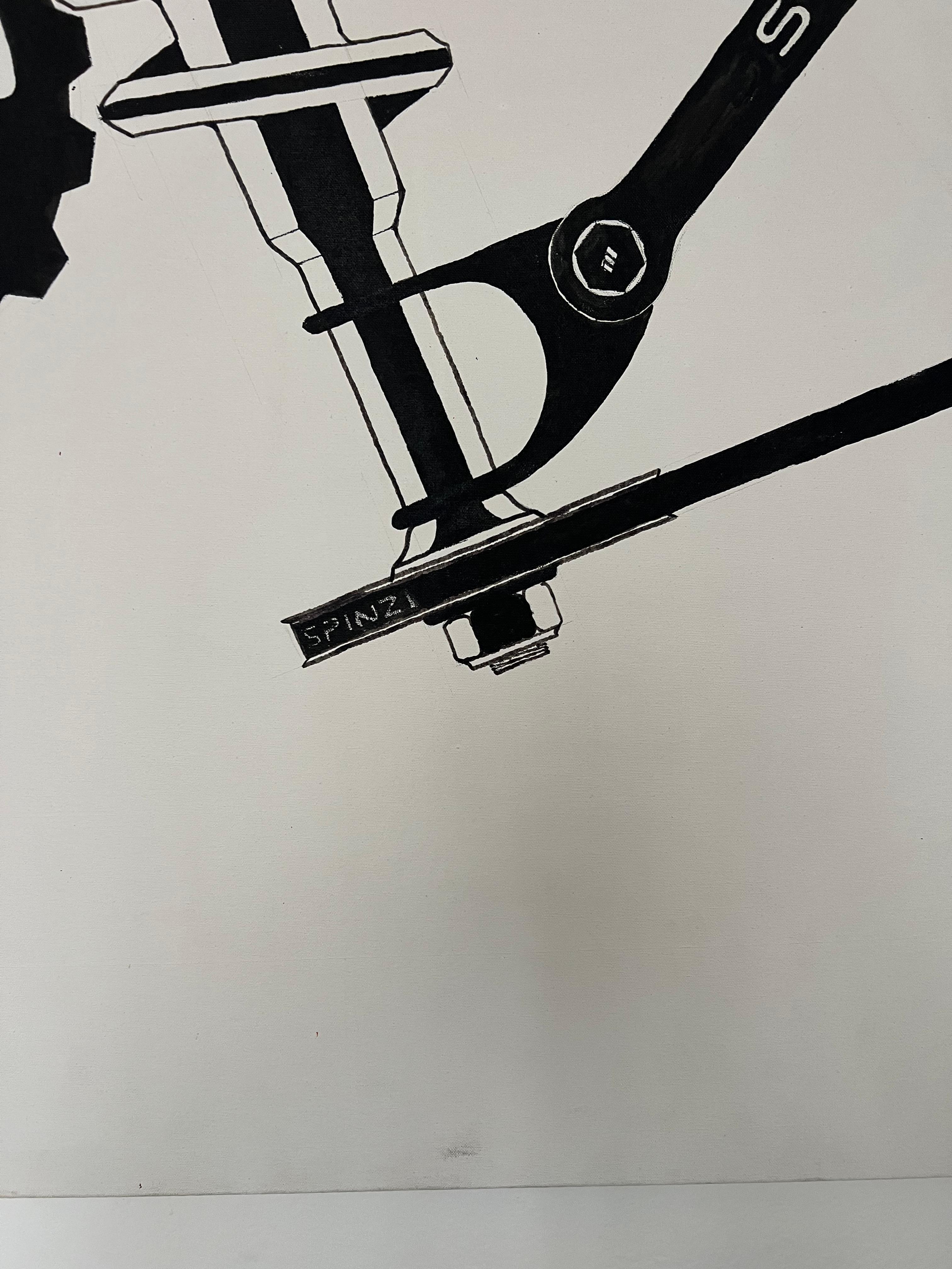Arcrilico su tela 'Emozioni meccaniche' di Spinzi Milano - Pittura moderna in vendita 1