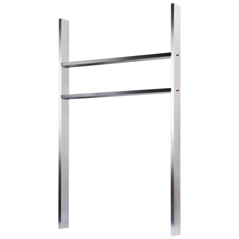 Contemporary AS01 Shelf in Waxed Aluminum For Sale at 1stDibs