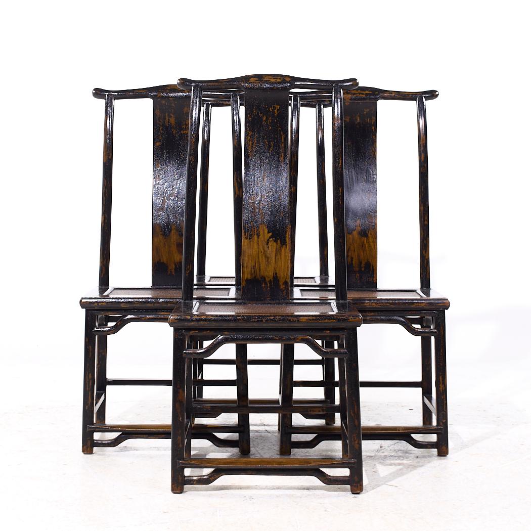 Chaises de salle à manger d'appoint asiatiques contemporaines en orme à dos d'âne - Lot de 4

Chaque chaise mesure : 21 de large x 21 de profondeur x 44 pouces de haut, avec une hauteur d'assise et un dégagement de 15 pouces.

Nous prenons nos