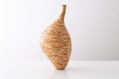 Contemporary Spalted Maple Goose Neck Vase #1 by Richard Haining, Available Now