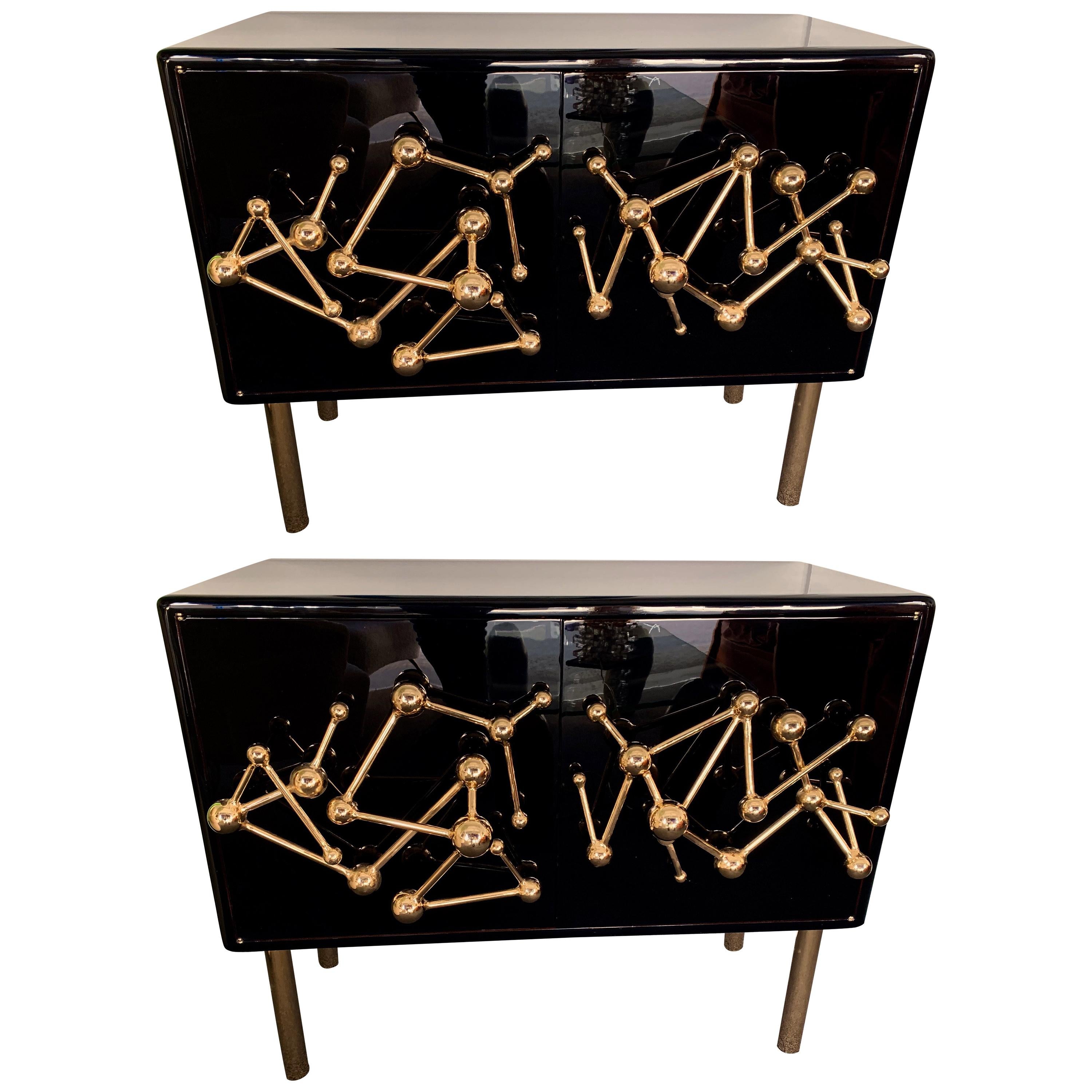 Contemporary Atomo Lacquered Cabinets Buffets by Antonio Cagianelli, Italy