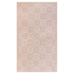 Contemporary Aubusson Design Beige and Blue Needlework Rug by Doris Leslie Blau