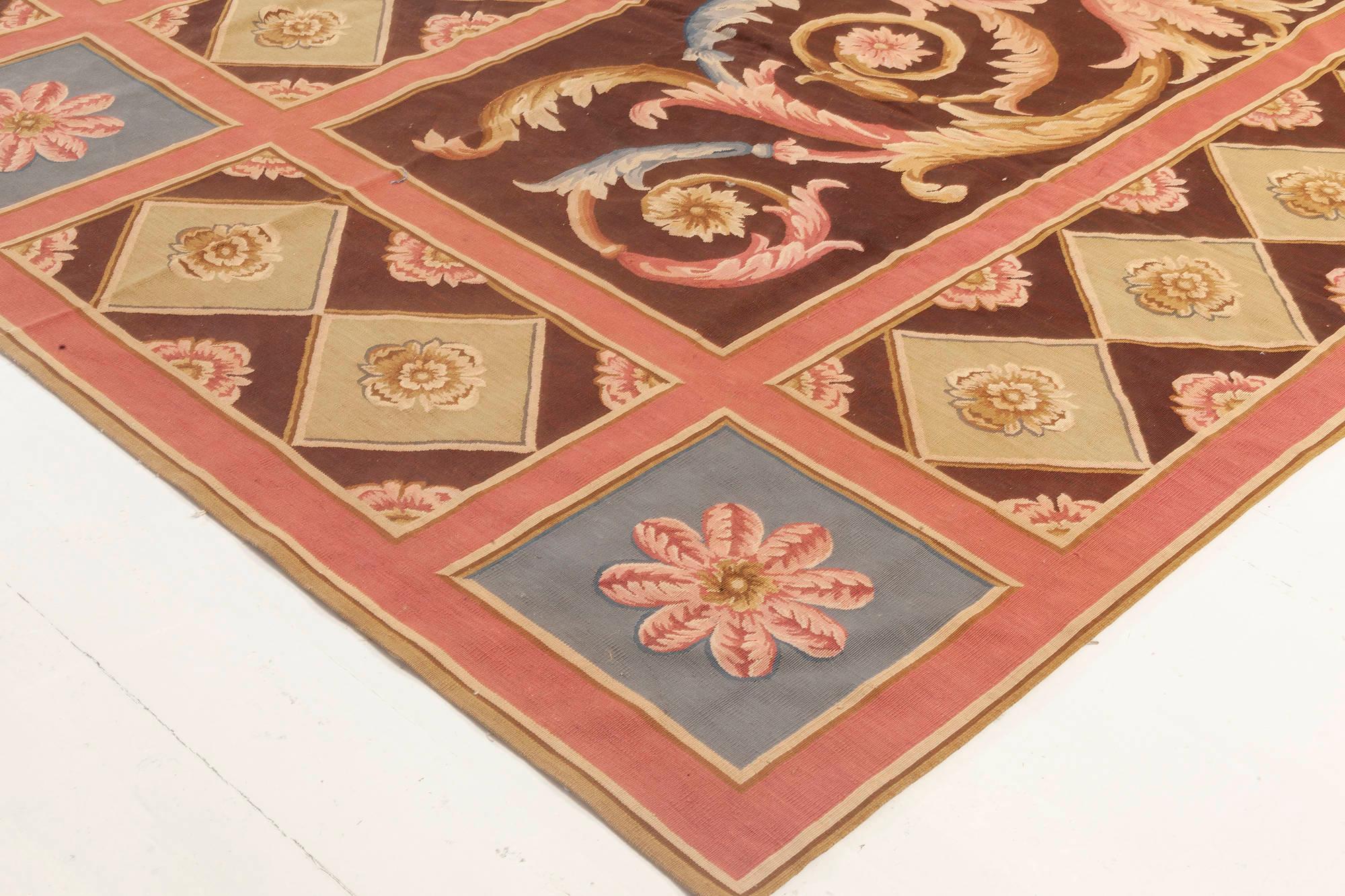Zeitgenössischer handgefertigter Wollteppich im Aubusson-Design von Doris Leslie Blau (21. Jahrhundert und zeitgenössisch) im Angebot