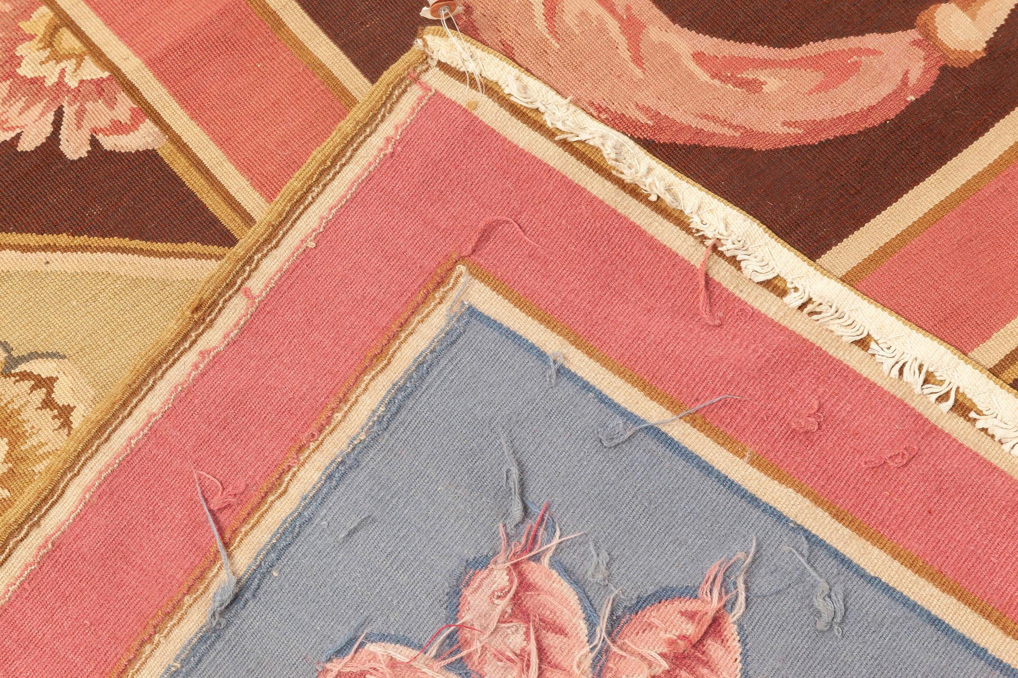 Zeitgenössischer handgefertigter Wollteppich im Aubusson-Design von Doris Leslie Blau (Wolle) im Angebot