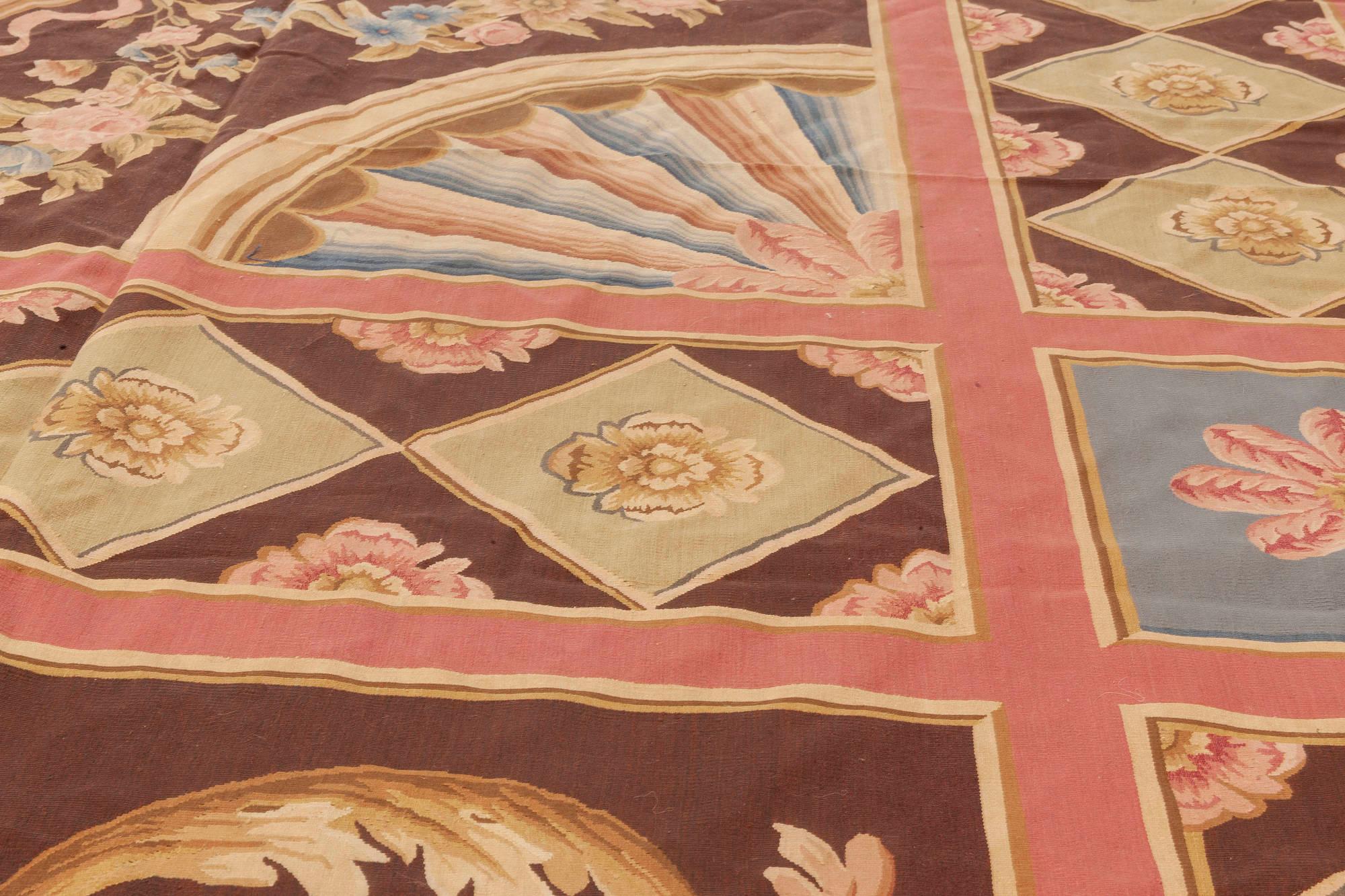 Tessuto a mano Tappeto contemporaneo con design Aubusson di Doris Leslie Blau in vendita