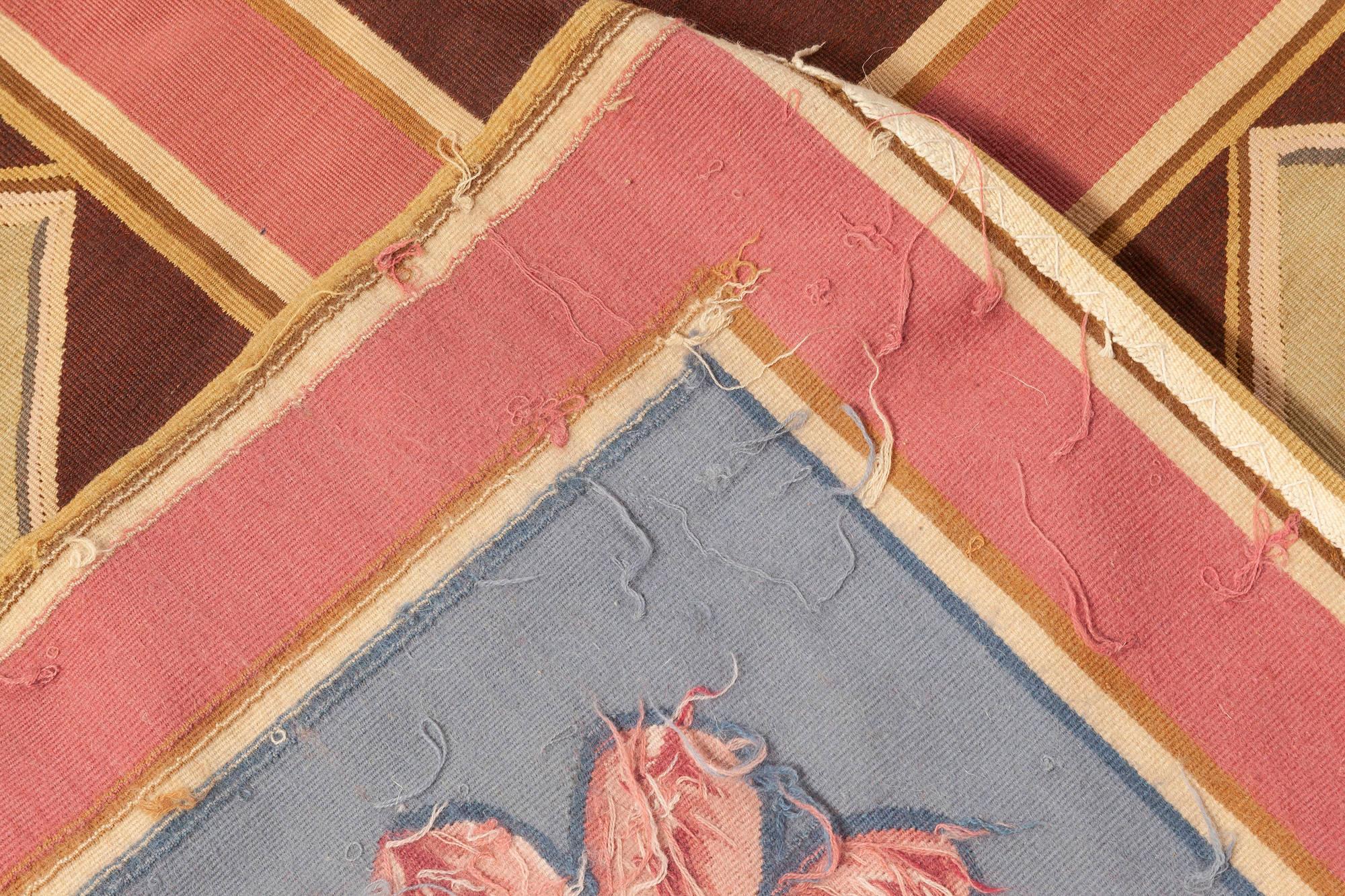 XXI secolo e contemporaneo Tappeto contemporaneo con design Aubusson di Doris Leslie Blau in vendita