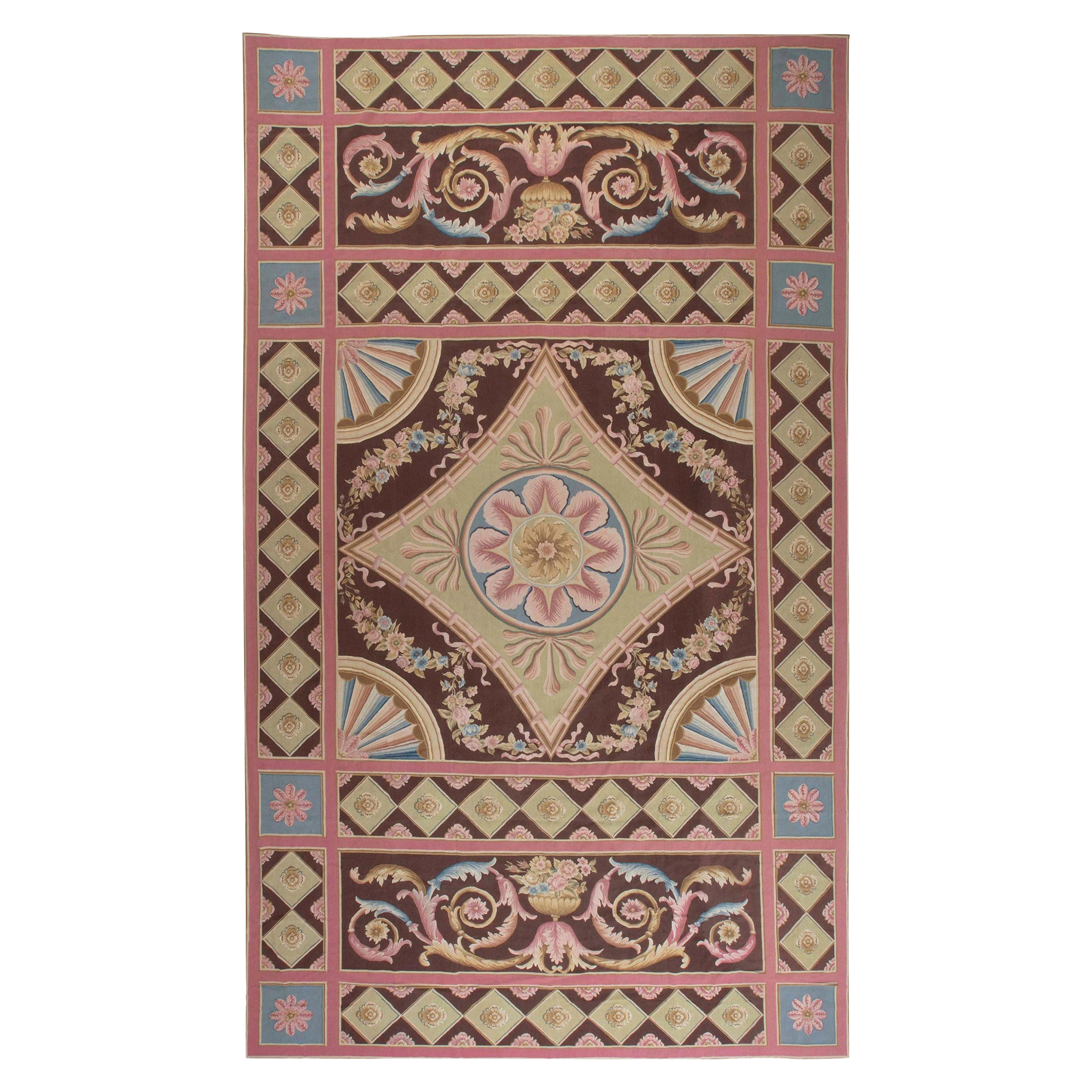 Contemporary Aubusson Design Rug by Doris Leslie Blau For Sale