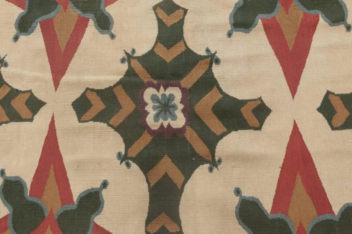 Zeitgenössischer Aubusson-Design-Teppich von Richard Keith Langham für Doris Leslie Blau
Größe: 152 × 248 cm (5'0