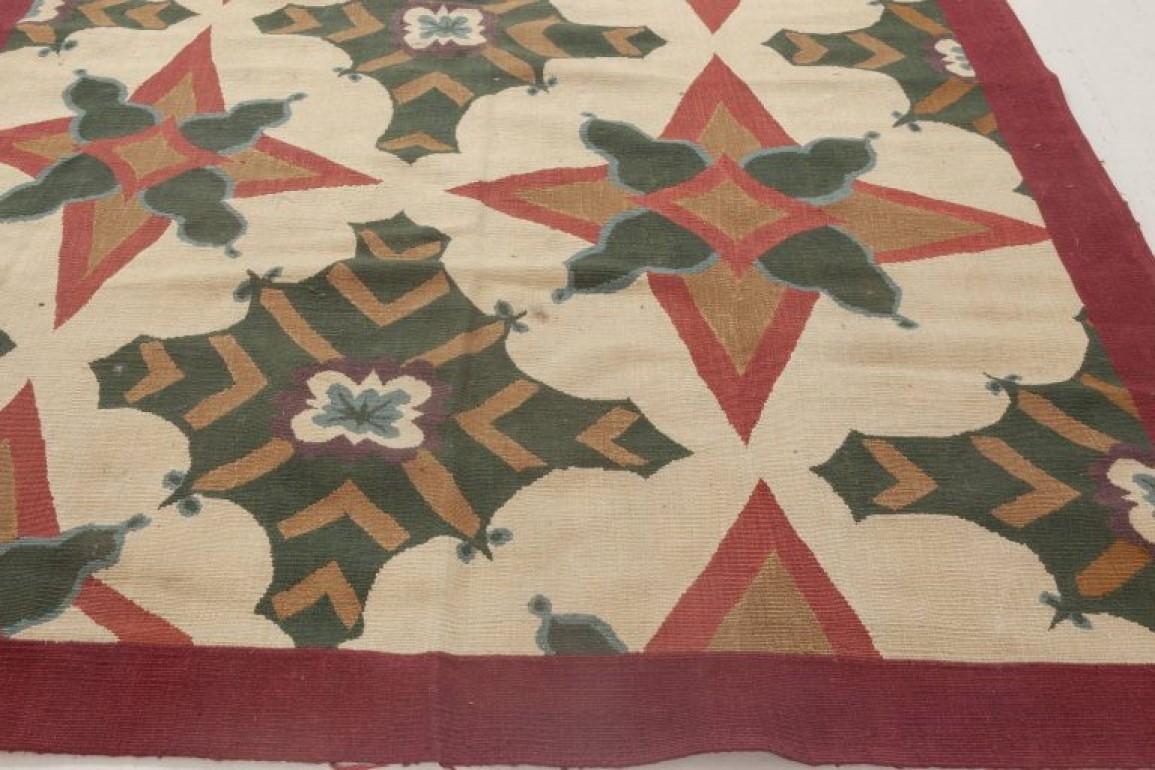Zeitgenössischer Aubusson-Design-Teppich von Richard Keith Langham für Doris Leslie Blau (Handgeknüpft) im Angebot