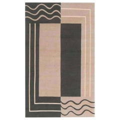 Contemporary Aubusson Geometric Design Handmade Wool Rug by Doris Leslie Blau