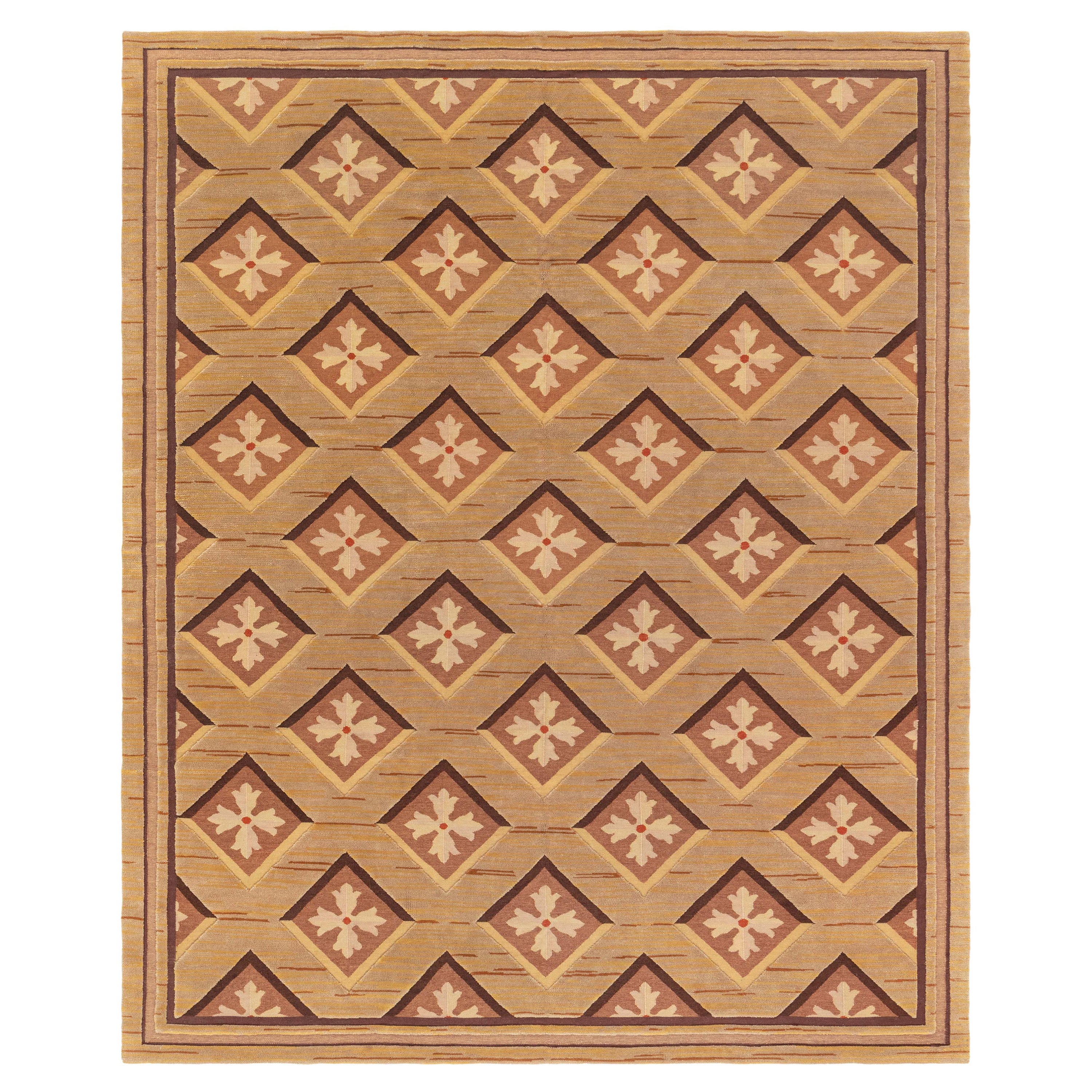 Contemporary Aubusson High 
Low Flat-Weave Rug by Doris Leslie Blau For Sale