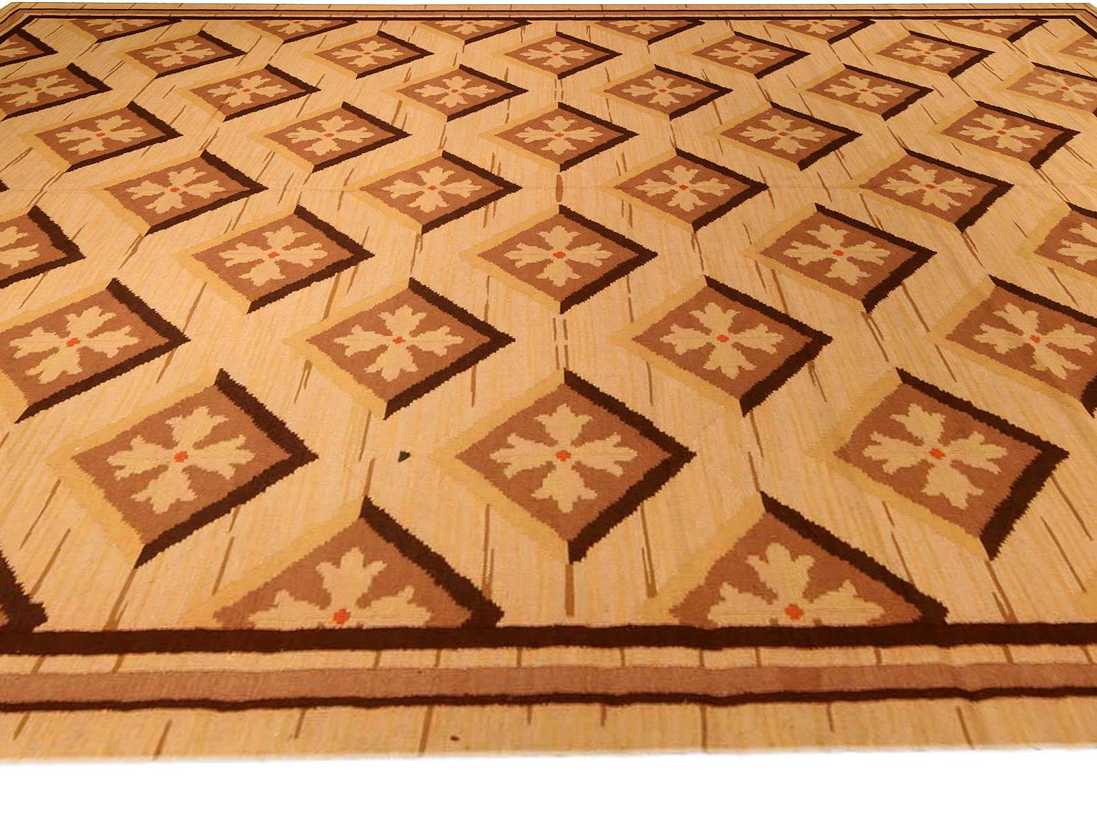 Hand-Knotted Contemporary Aubusson Rug Designed by Matthew P Smith for Doris Leslie Blau For Sale
