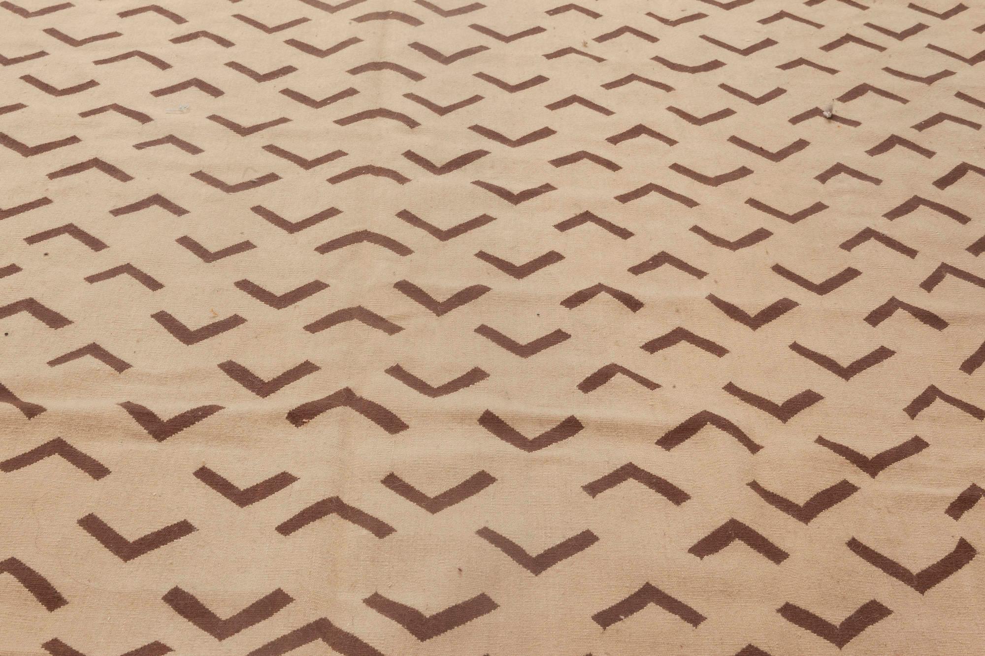 Tessuto a mano Tappeto contemporaneo in stile Aubusson di Parkin Saunders per Doris Leslie Blau in vendita