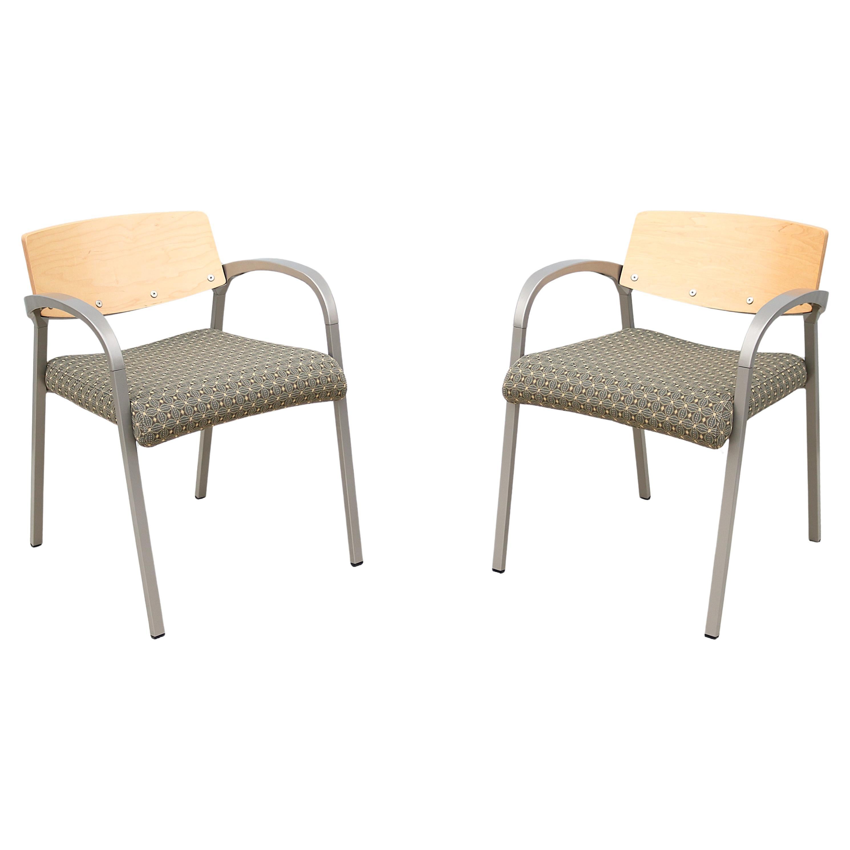 Contemporary Aurora Guest Chairs von Kimball und National, Brandneu - ein Paar