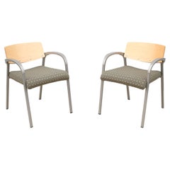 Contemporary Aurora Guest Chairs by Kimball and National, Brand New - a Pair